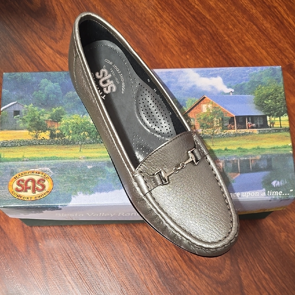SAS Ladies Gray Loafers
